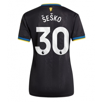 Manchester United Benjamin Sesko #30 Maglia Gara Terza Repliche 2025-26 Donna Maniche Corte
